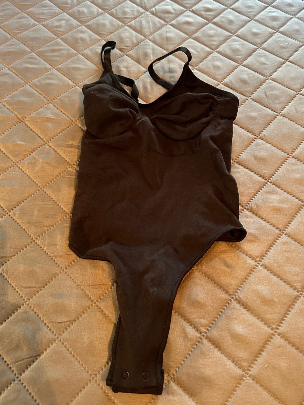 SKIMS Black Seamless Shaping Bodysuit